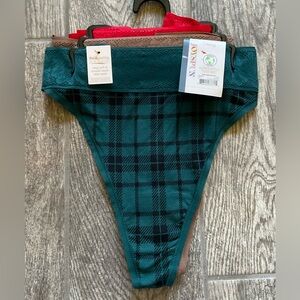 New 3 Pairs of Joyspun Thong with Lace Panties Size XXXL Multicolor